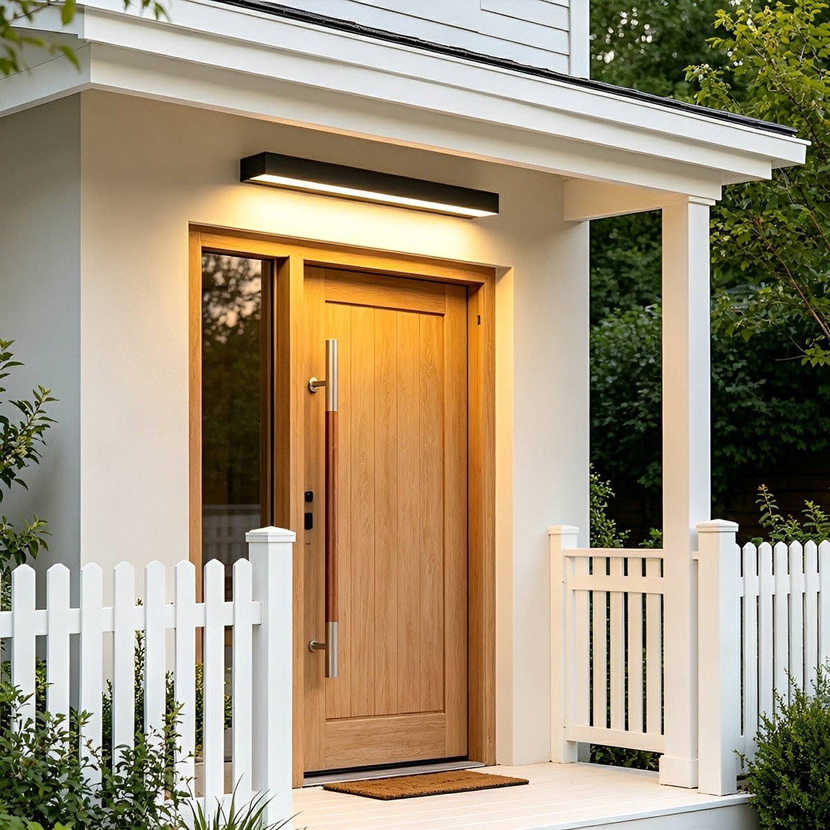 Modern Minimalist Waterproof Black LED Outdoor Porch Wall Light