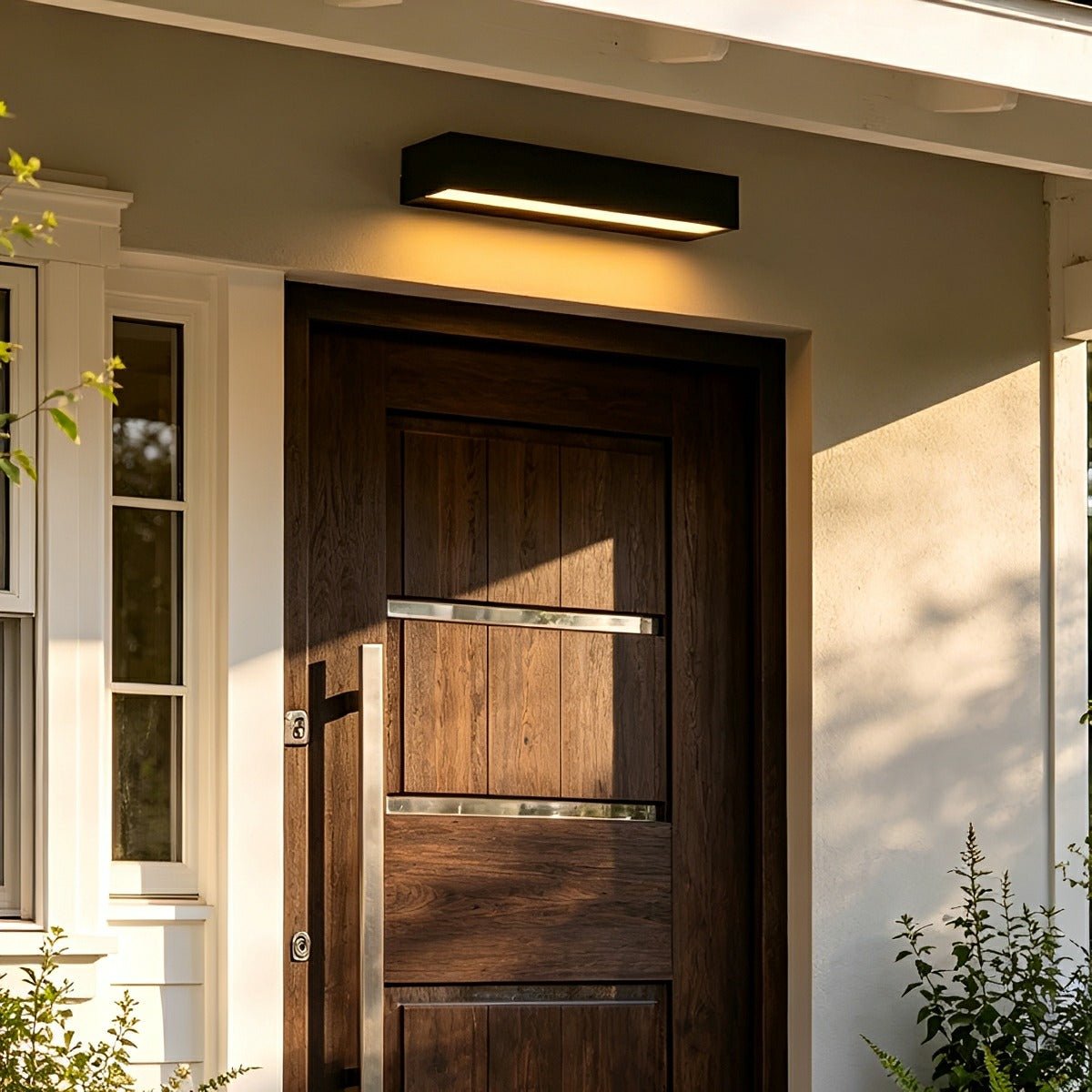Modern Minimalist Waterproof Black LED Outdoor Porch Wall Light