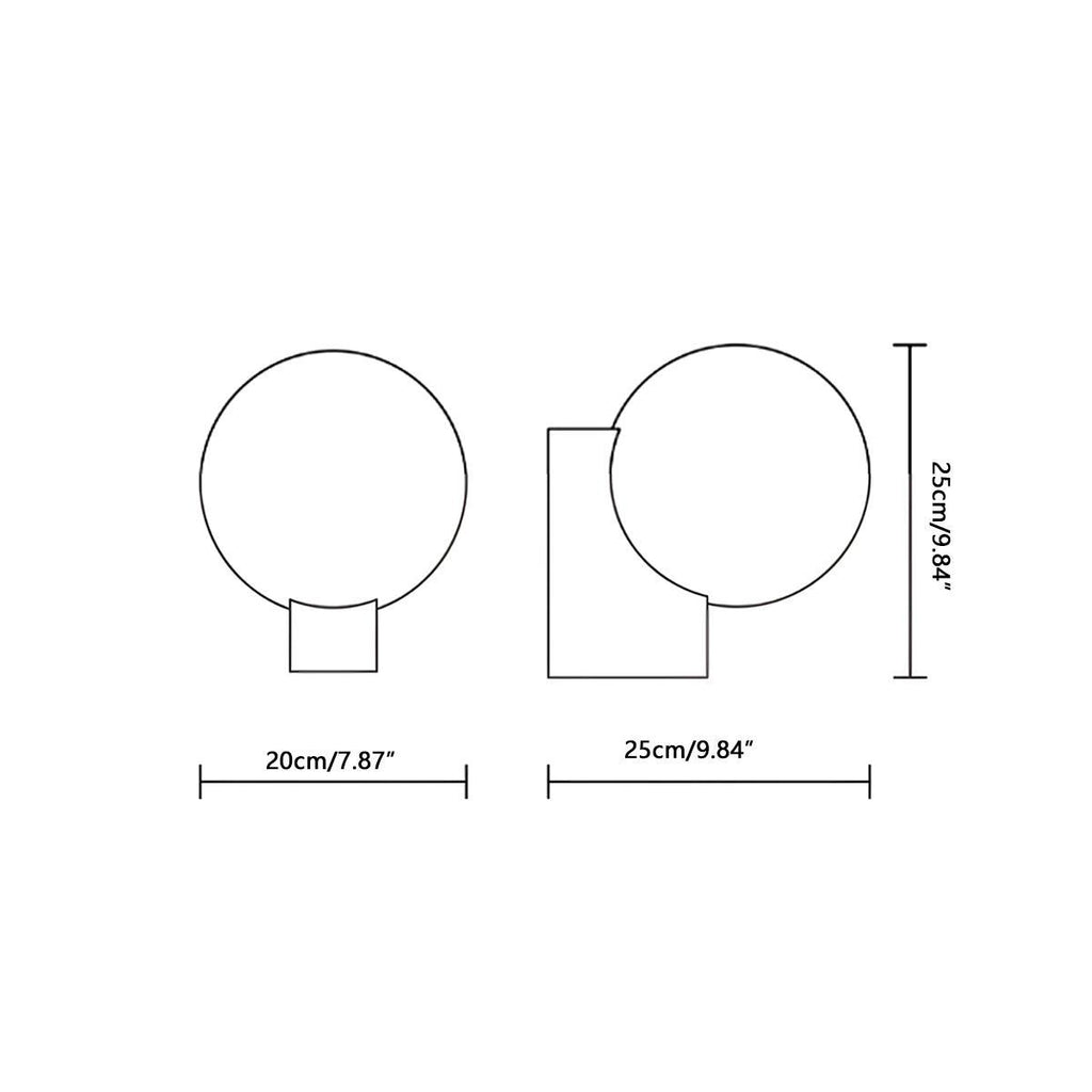 Modern Moon Waterproof Outdoor Porch LED Exterior Wall Lights