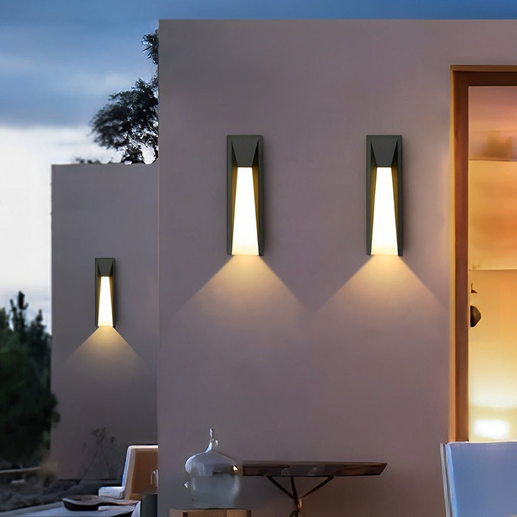 Modern Rusti Long Strip Waterproof Outdoor LED Porch Wall Light