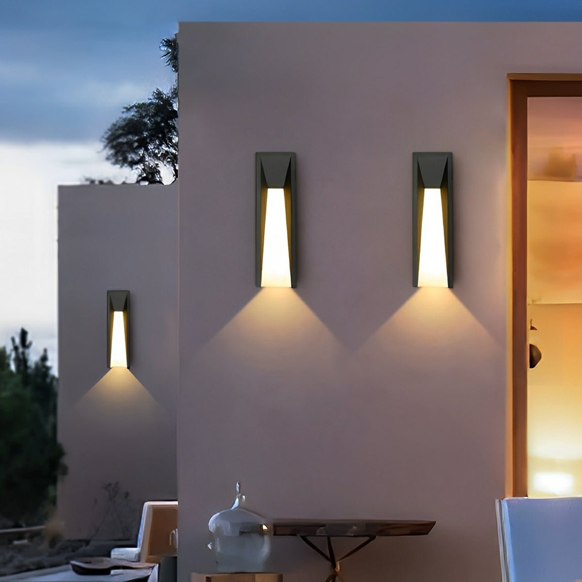 Modern Rusti Long Strip Waterproof Outdoor LED Porch Wall Light