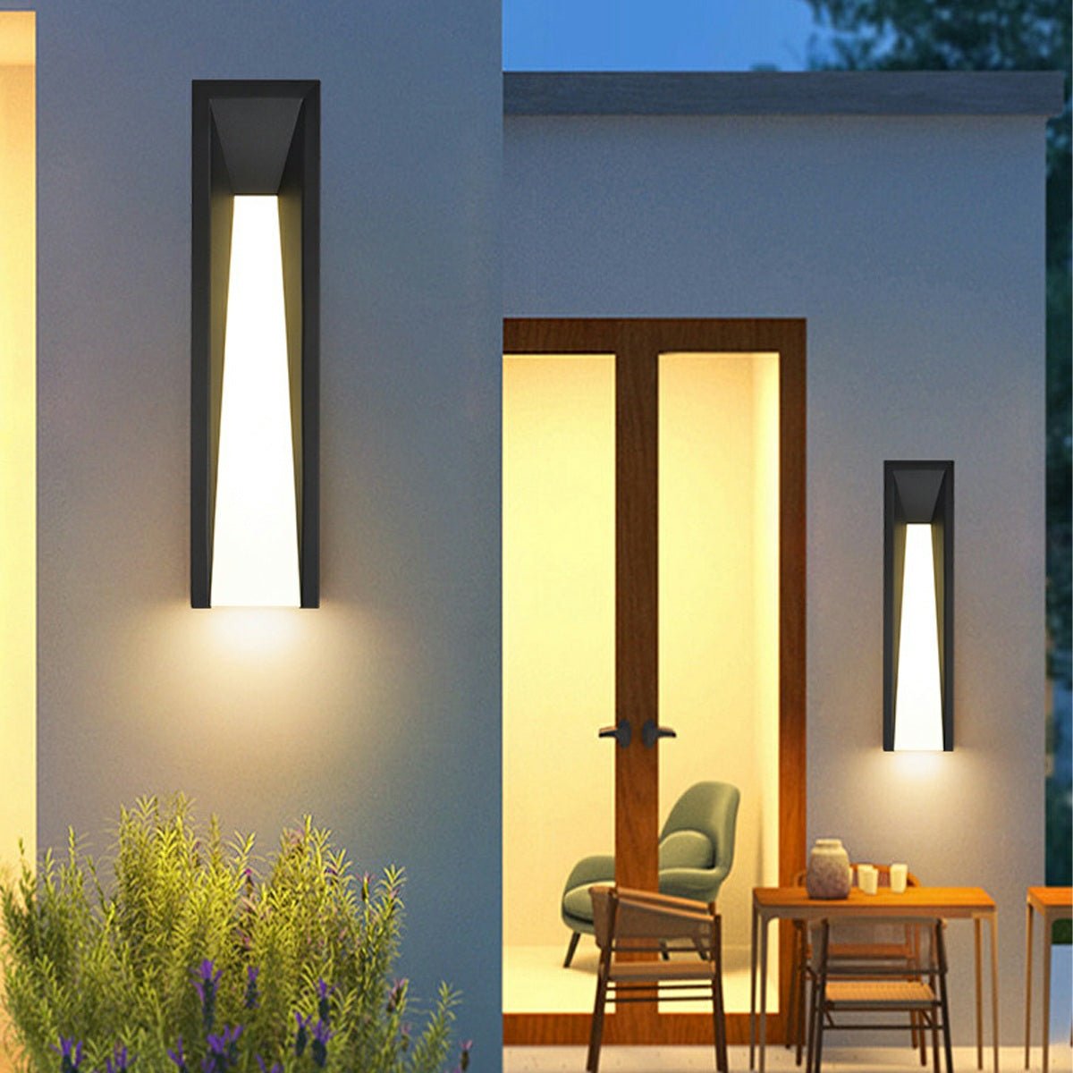 Modern Rusti Long Strip Waterproof Outdoor LED Porch Wall Light