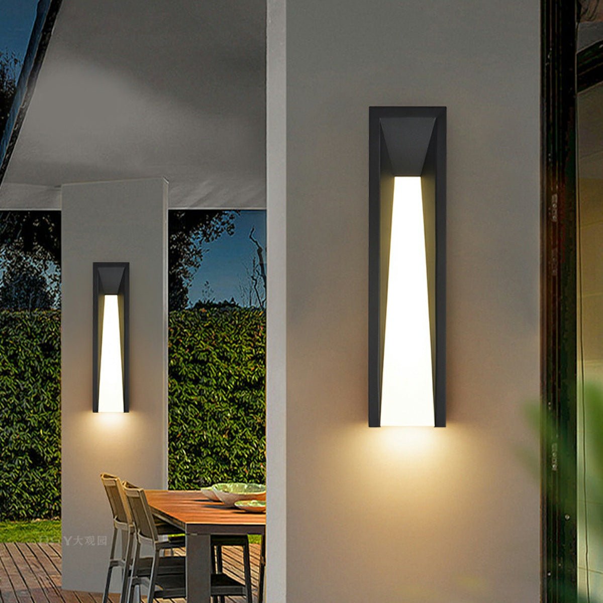 Modern Rusti Long Strip Waterproof Outdoor LED Porch Wall Light