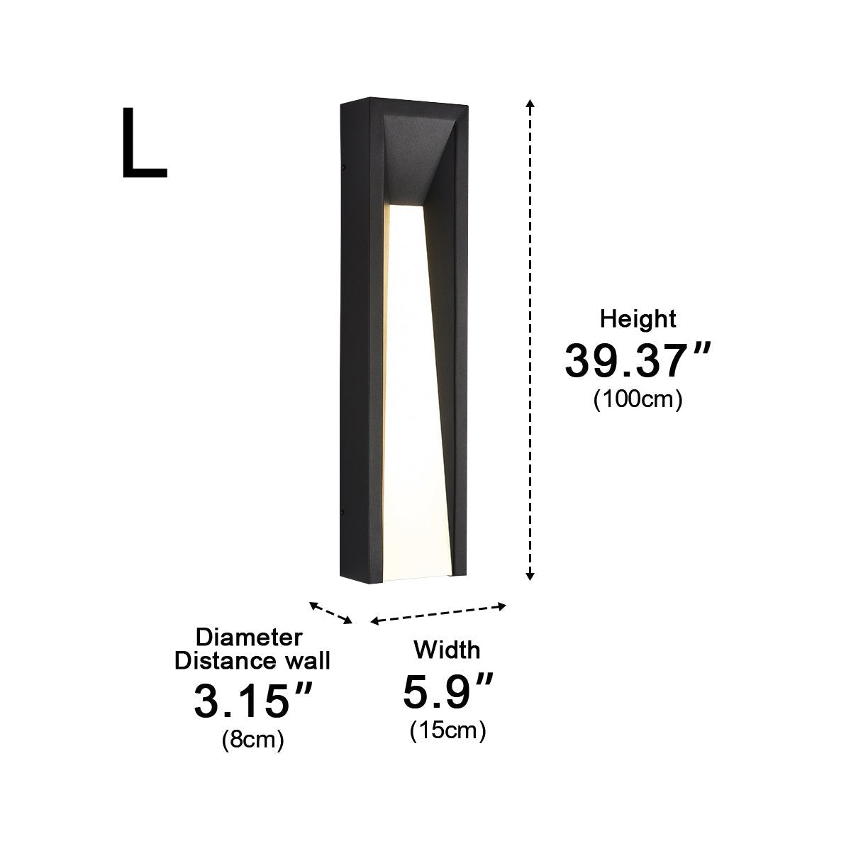 Modern Rusti Long Strip Waterproof Outdoor LED Porch Wall Light