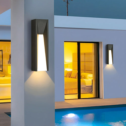 Modern Rusti Long Strip Waterproof Outdoor LED Porch Wall Light