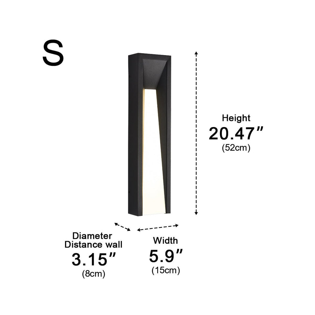 Modern Rusti Long Strip Waterproof Outdoor LED Porch Wall Light