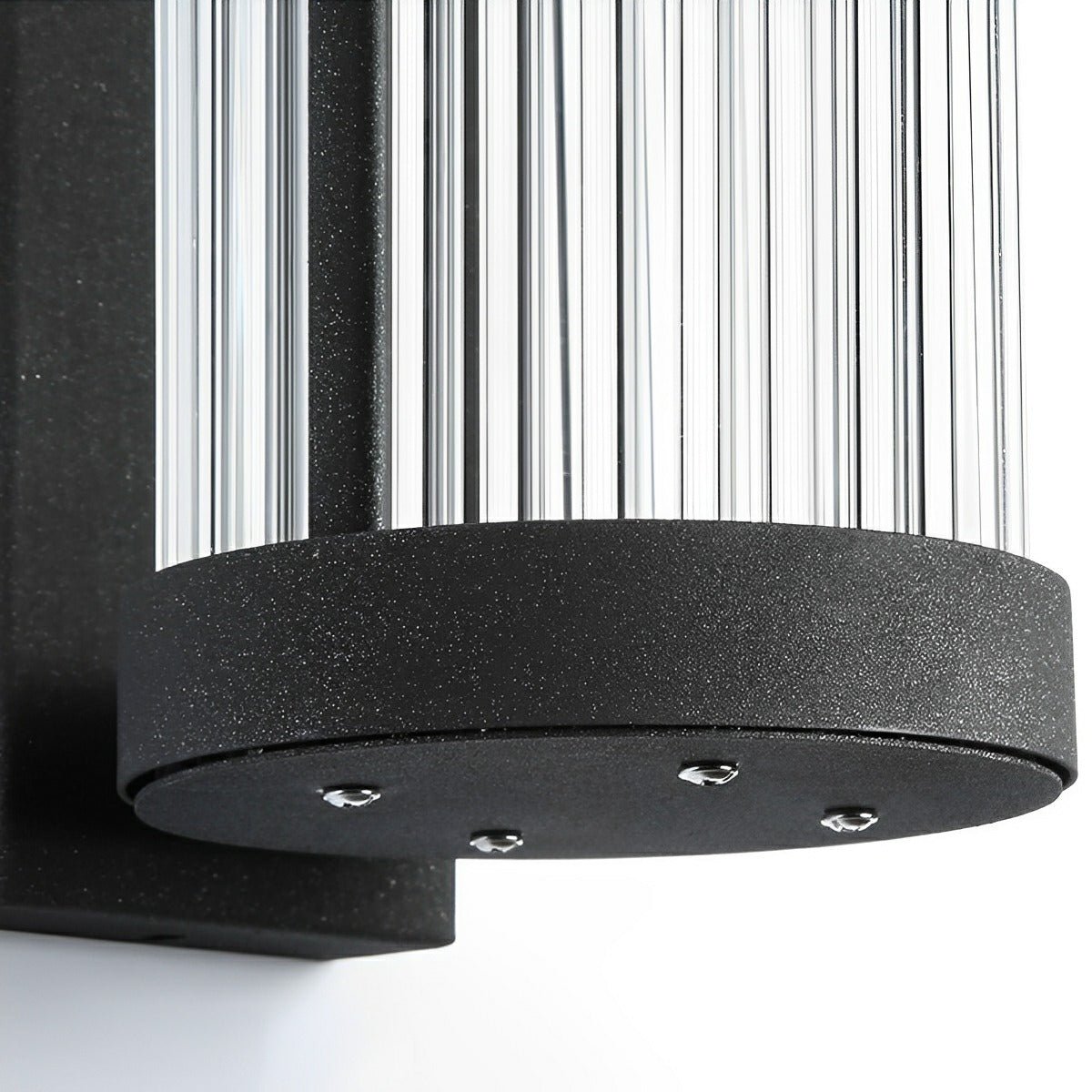 Modern Waterproof Cylinder Striped Glass Outdoor LED Porch Wall Lights