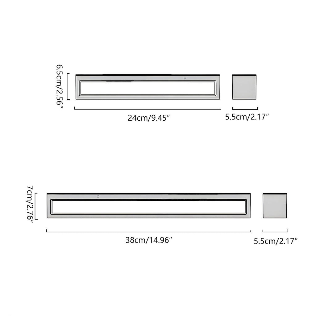 Modern Waterproof Outdoor Concrete Rectangular Down LED Porch Lights