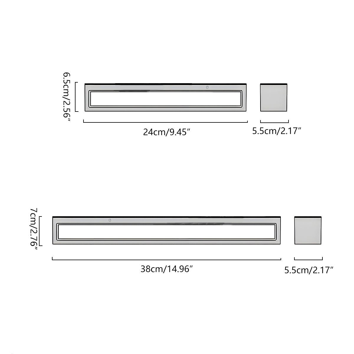 Modern Waterproof Outdoor Concrete Rectangular Down LED Porch Lights