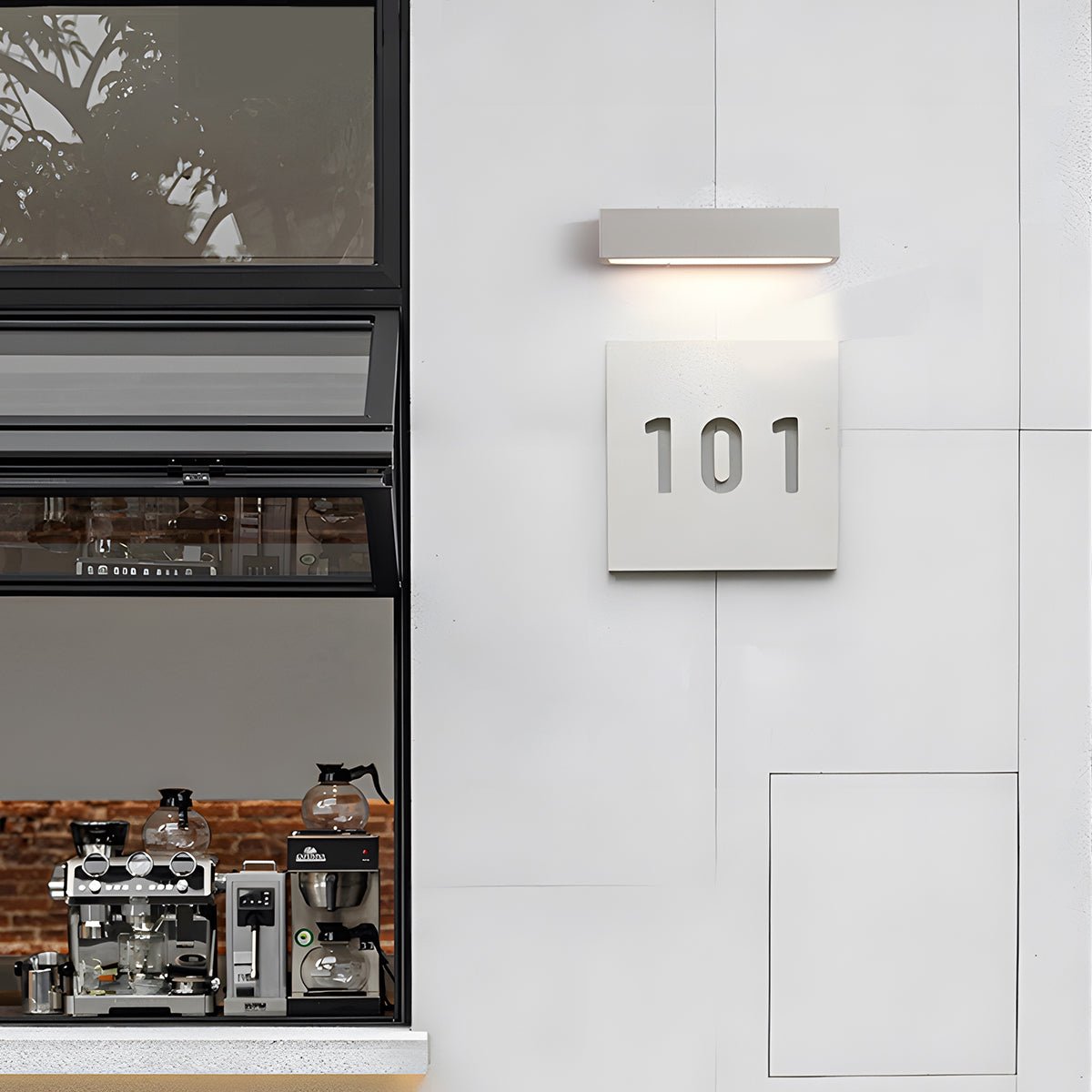 Modern Waterproof Outdoor Concrete Rectangular Down LED Porch Lights