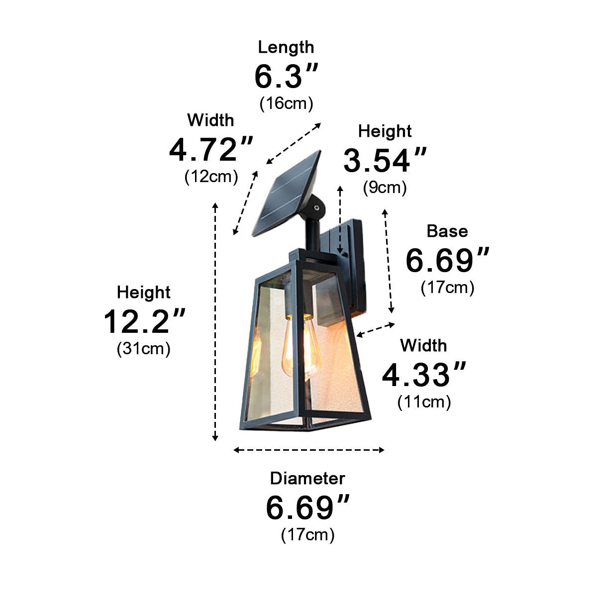 Rustic Trapezoid Waterproof Outdoor LED Porch Wall Light