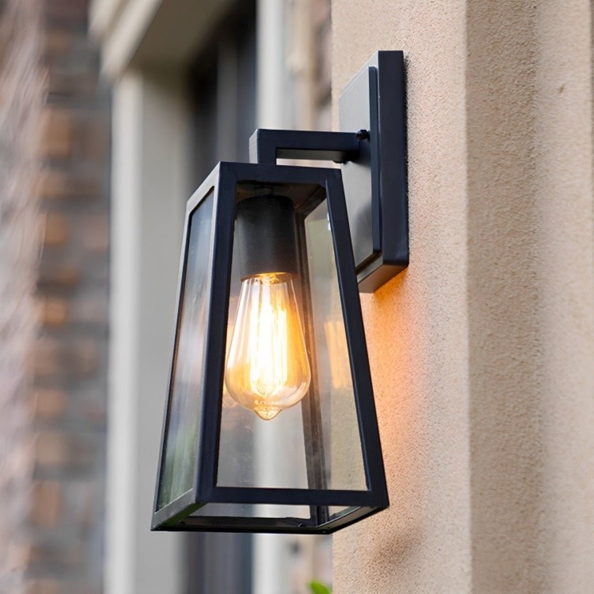 Rustic Trapezoid Waterproof Outdoor LED Porch Wall Light