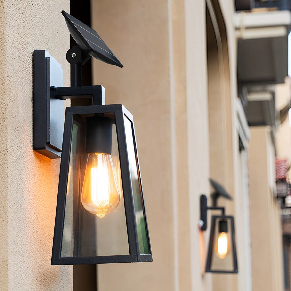 Rustic Trapezoid Waterproof Outdoor LED Porch Wall Light