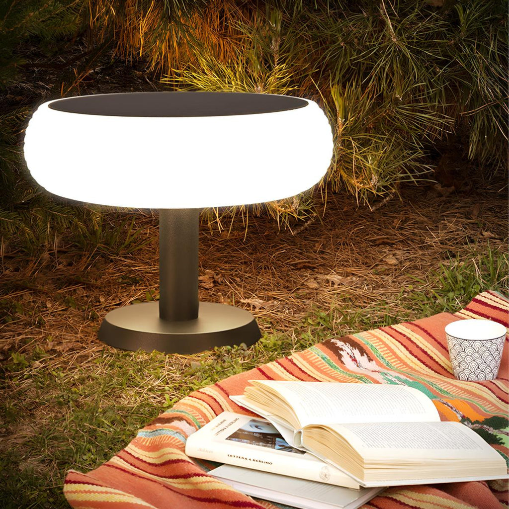 Solar Waterproof Round Removable LED Outdoor Post Lights- Free Installation