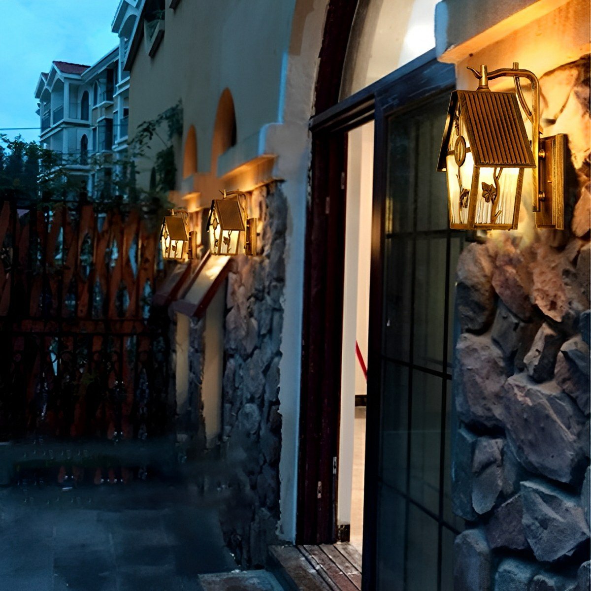 Vintage Rustic House Waterproof Outdoor LED Porch Wall Lights