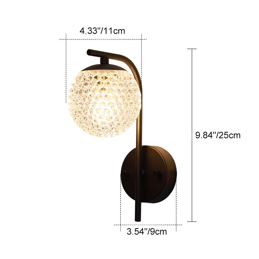 Waterproof Crystal Globe LED Outdoor Wall Sconces