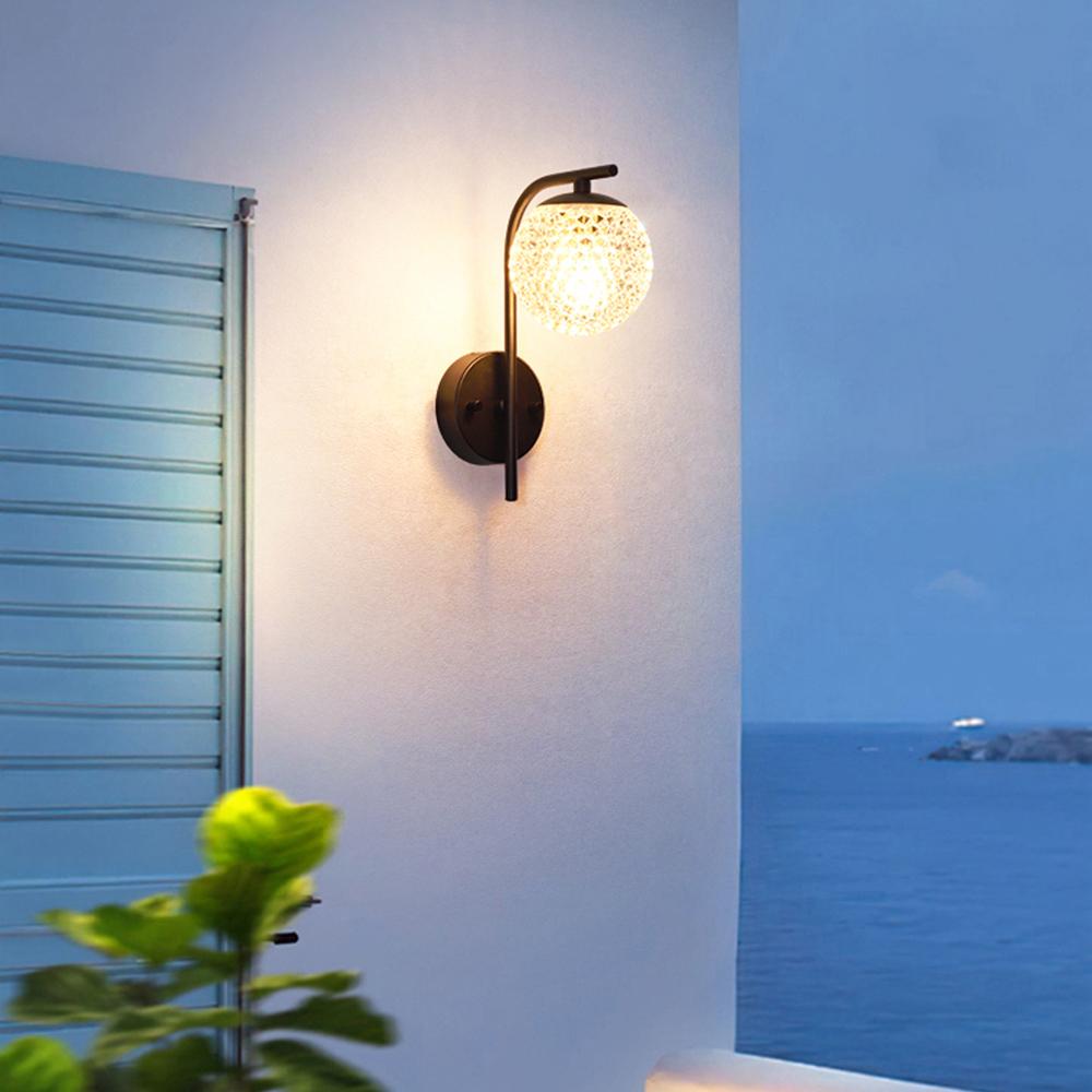 Waterproof Crystal Globe LED Outdoor Wall Sconces