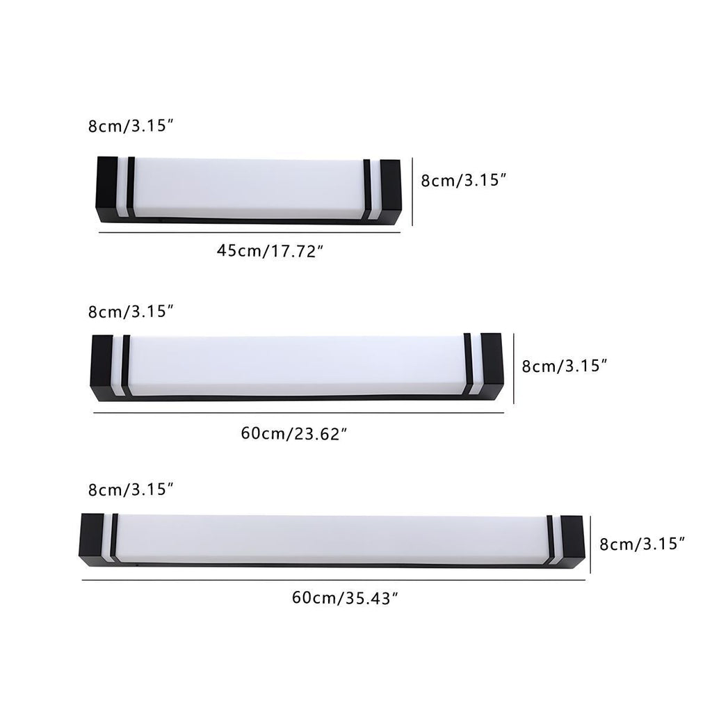 Waterproof Minimalist Rectangle LED Outdoor Wall Sconces Porch Lights