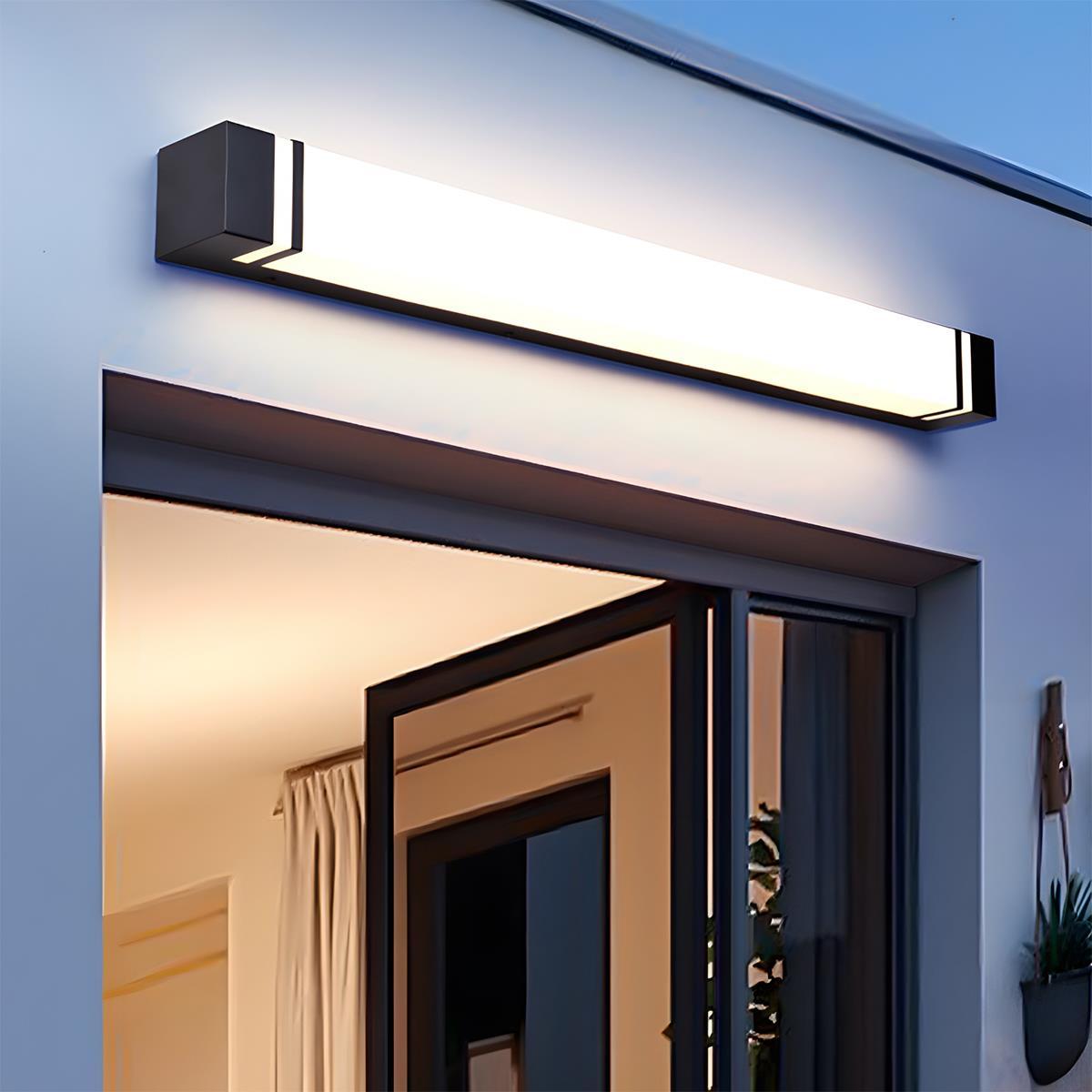 Waterproof Minimalist Rectangle LED Outdoor Wall Sconces Porch Lights