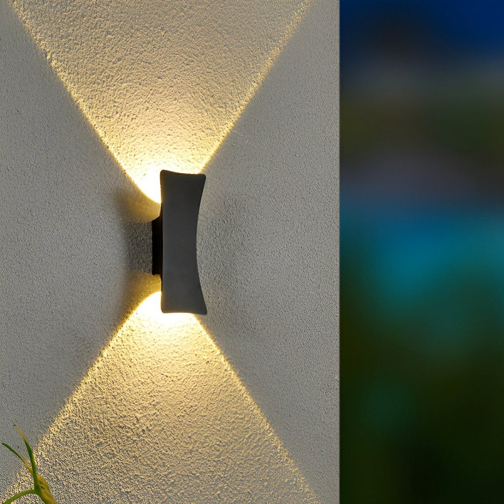 Waterproof Modern Arc Up and Down Outdoor Wall Light