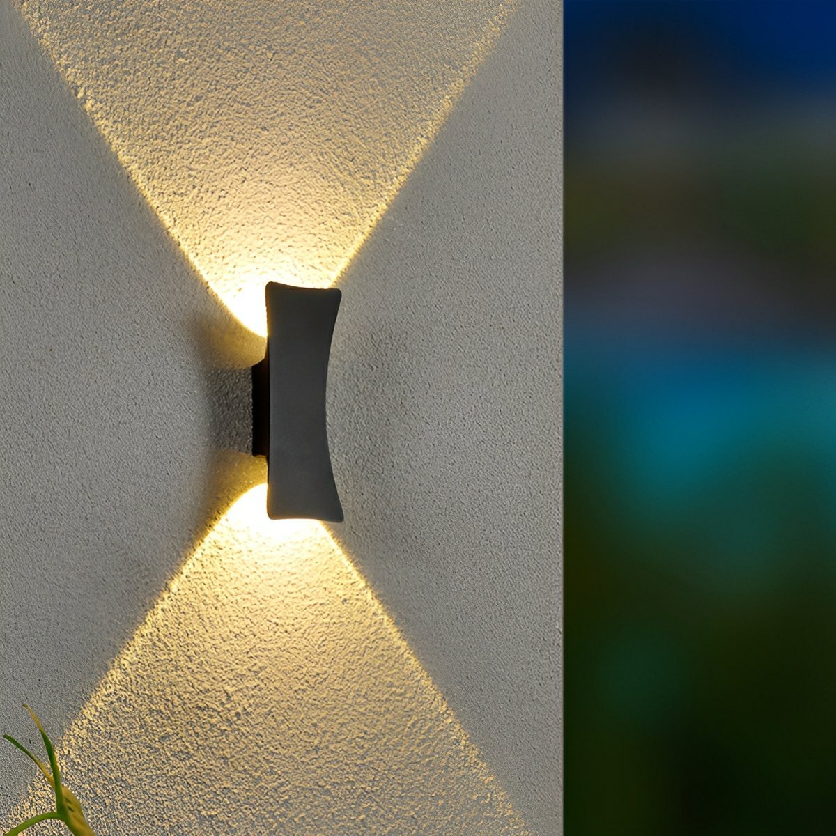 Waterproof Modern Arc Up and Down Outdoor Wall Light