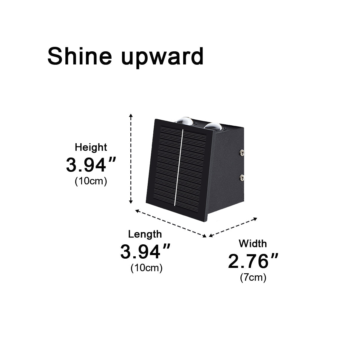 Solar Waterproof Modern Up&Down LED Outdoor Wall Washer Lights