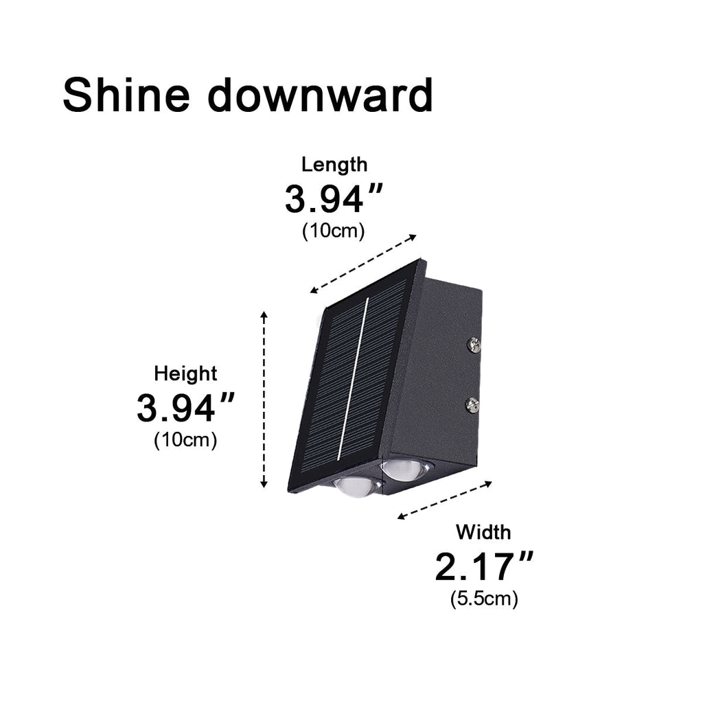 Solar Waterproof Modern Up&Down LED Outdoor Wall Washer Lights