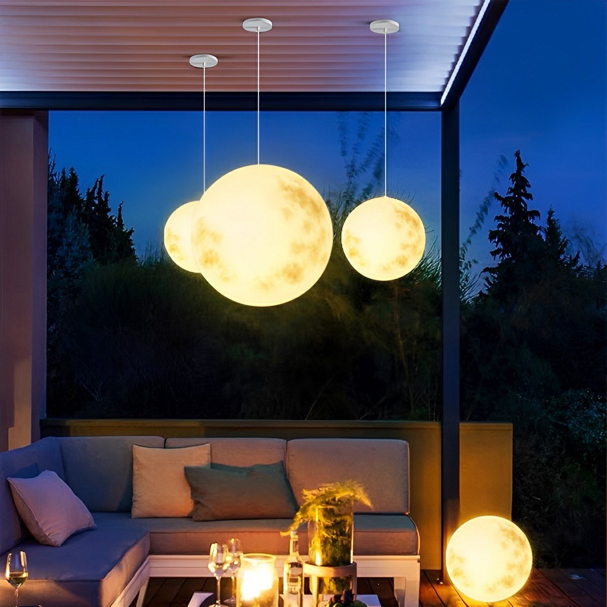 Waterproof Moon Garden Landscape Outdoor Ceiling Lights