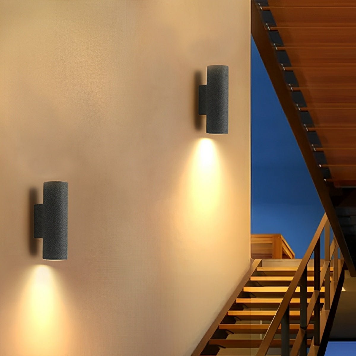 Waterproof Outdoor Concrete Cylinder Down Exterior Porch LED Wall Lights