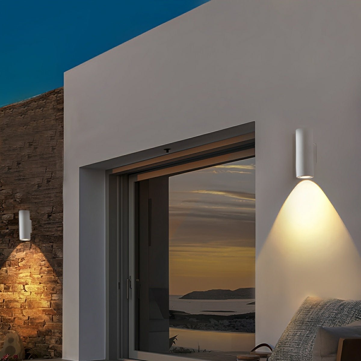 Waterproof Outdoor Concrete Cylinder Down Exterior Porch LED Wall Lights