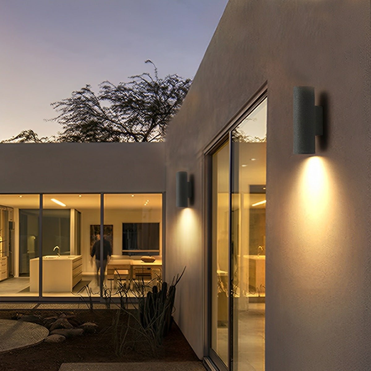 Waterproof Outdoor Concrete Cylinder Down Exterior Porch LED Wall Lights