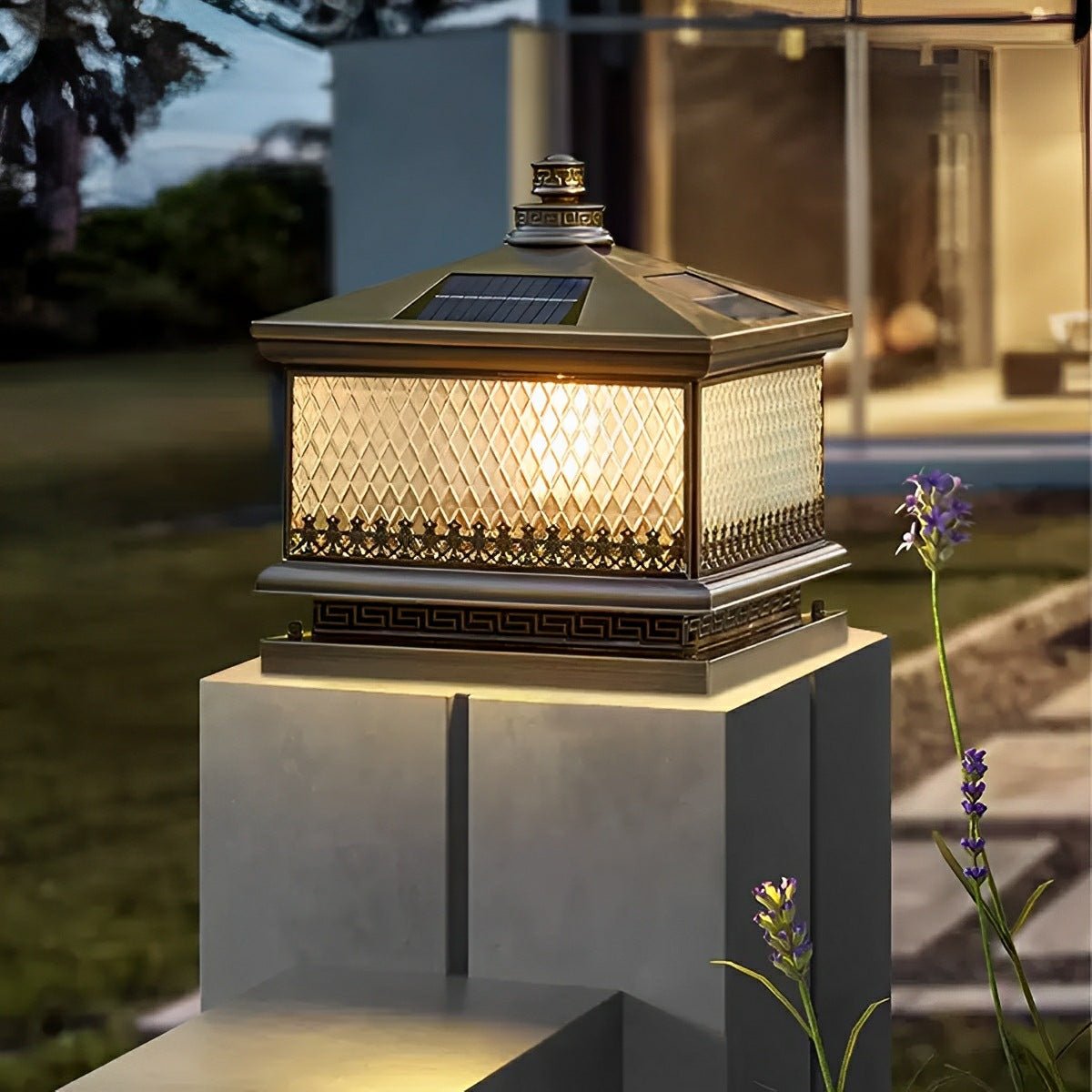 Waterproof Vintage Copper Tower LED Outdoor Post Lights