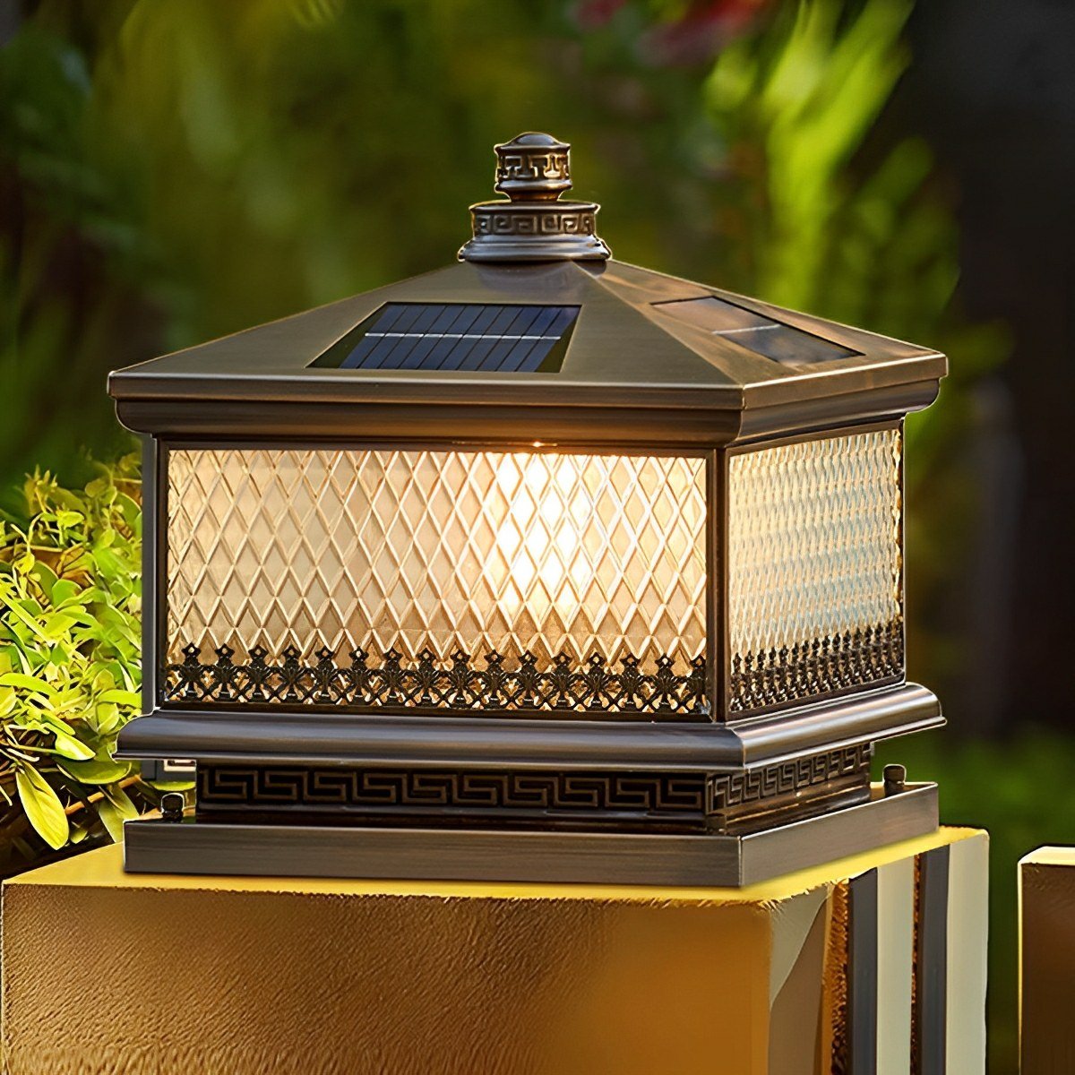 Waterproof Vintage Copper Tower LED Outdoor Post Lights